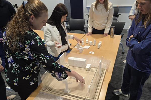 Stakeholders used 3D-printed, to-scale models of hospital equipment and furniture to layout operating rooms