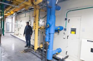 Maintenance technician near Air Handling Unit