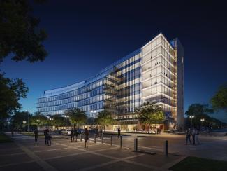 Renderings of outside of the Rankin Health Education Building