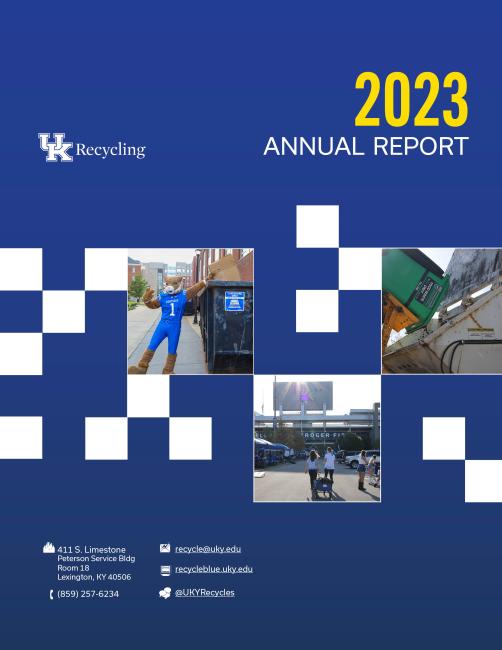 2023 Recycling Annual Report Cover