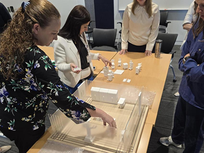 Stakeholders used 3D-printed, to-scale models of hospital equipment and furniture to layout operating rooms