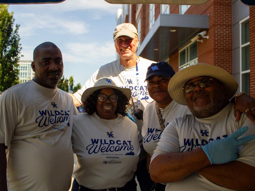 Facilities Management employees pose during move in